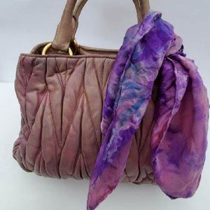 Miu Miu Prada Metelasse arcadie Leather hobo tote crossbody pink gray purple Sma